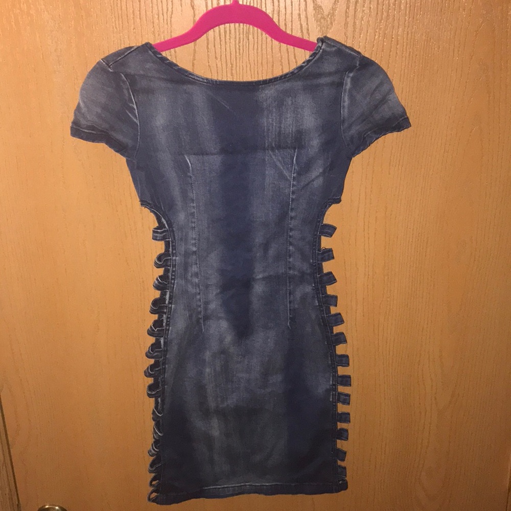 Fashion Nova Denim cut out Bodycon Dress